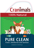 Cranimals Pure Clean Cleaner, Deodorizer and Sanitizer 650 ml / 21.9 US Fl. Oz Spray Bottle